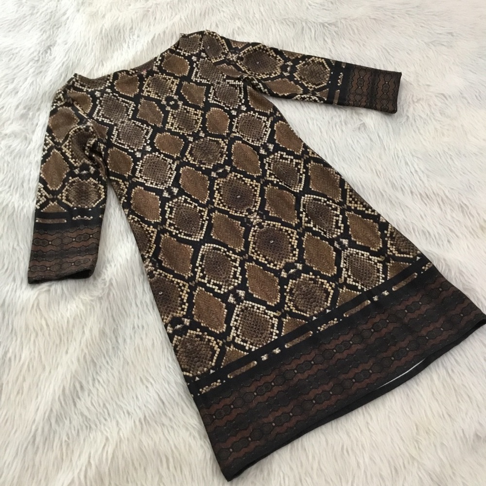 Isle brown snake print dress